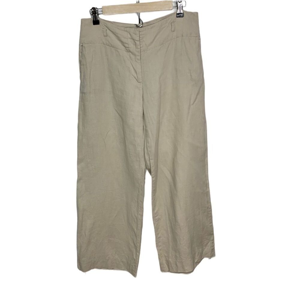 H&M Women’s Linen Pants Beige Size 10.